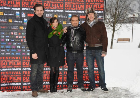 Gerardmer, le 30 janvier 2010 : Le jury court métrage du festival international du film fantastique, dont Mélanie Bernier est membre, a pris la pose...