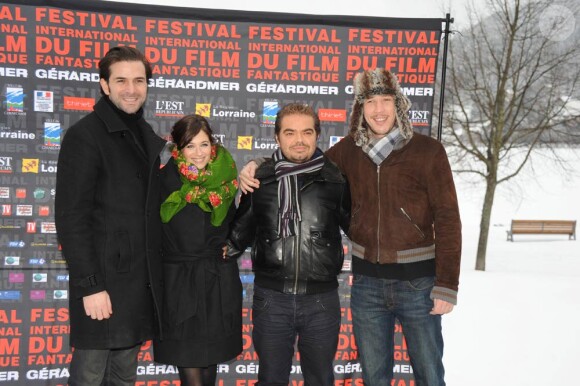 Gerardmer, le 30 janvier 2010 : Le jury court métrage du festival international du film fantastique, dont Mélanie Bernier est membre, a pris la pose...