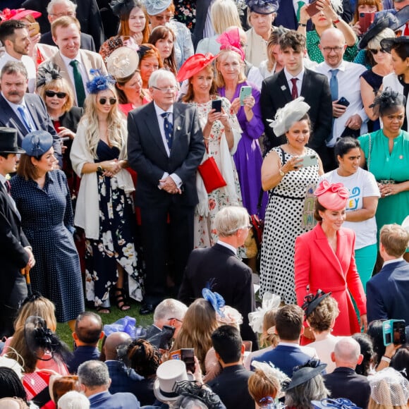 Catherine Kate Middleton, duchesse de Cambridge, Sophie Rhys Jones, comtesse de Wessex et le prince Edward comte de Wessex lors de la Royal Garden Party à Buckingham Palace, le 18 mai 2022. 