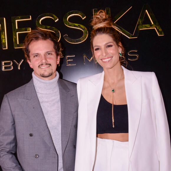 Juan Arbelaez et sa femme Laury Thilleman lors de la soirée de présentation de la collection Messika by Kate Moss à l'hôtel Ritz à Paris © Rachid Bellak / Bestimage 