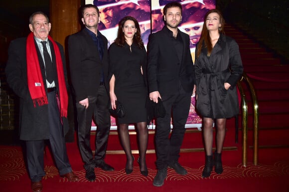 Ahmed Benaissa, Sofia N. Kouninef, Zakaria Ramdane et Haifa Rahim - Avant-première du film "Les Portes du soleil - Algérie pour toujours" au Grand Rex à Paris, le 10 mars 2015.