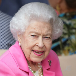 La reine Elisabeth II d'Angleterre en visite au "Chelsea Flower Show 2022" à Londres. 