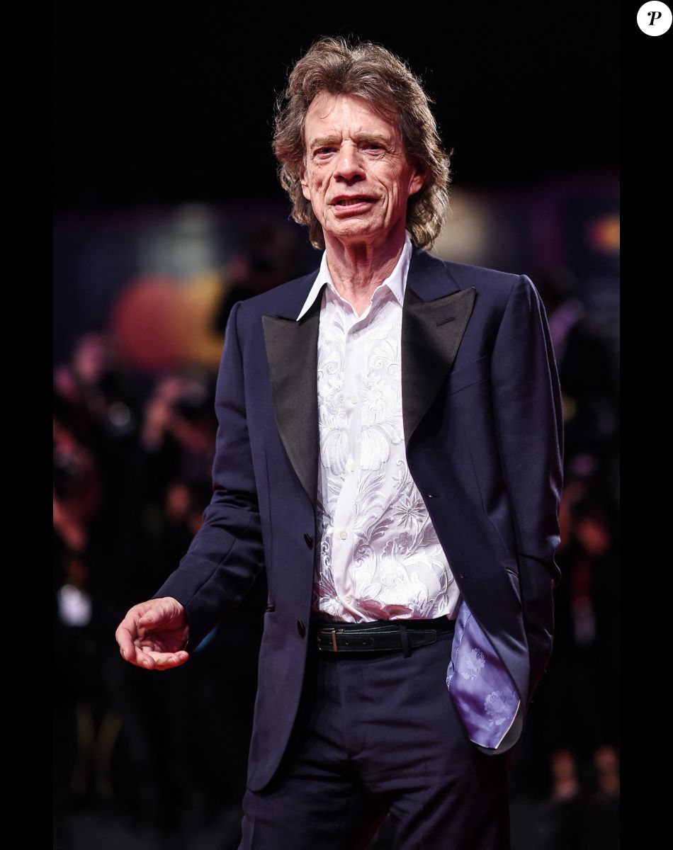 Mick Jagger à la première de "The Burnt Orange Heresy" au 76ème Festival International du Film de Venise (Mostra).