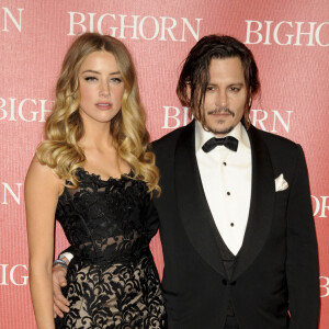 Johnny Depp et Amber Heard - 27e soirée annuelle du Festival du film de Palm Springs au Convention Center.