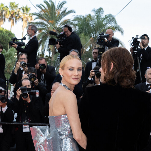 Diane Kruger et son compagnon Norman Reedus - Montée des marches pour la cérémonie de clôture du 75ème Festival International du Film de Cannes. Le 28 mai 2022 © Olivier Borde / Bestimage