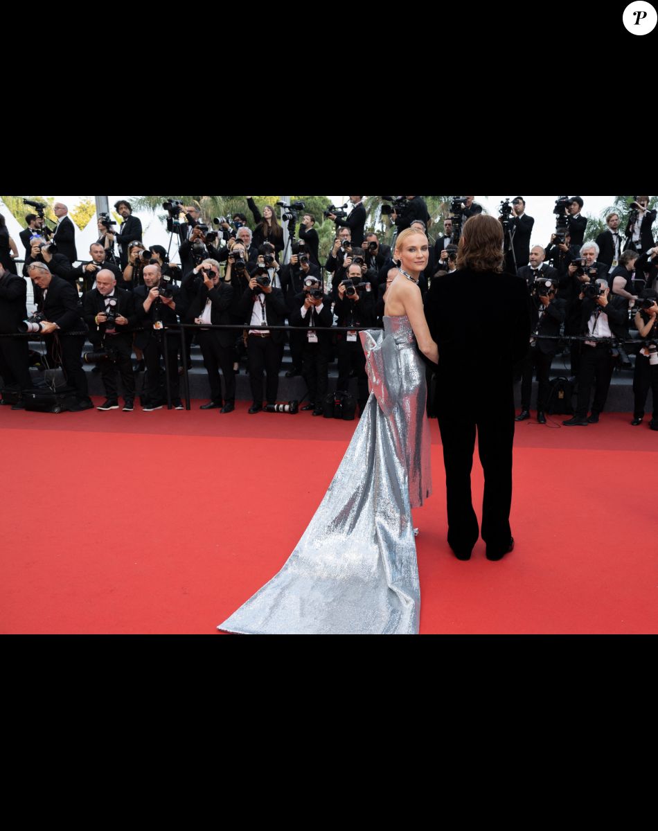 Diane Kruger et son compagnon Norman Reedus - Montée des marches pour la cérémonie de clôture du 75ème Festival International du Film de Cannes. Le 28 mai 2022 © Olivier Borde / Bestimage