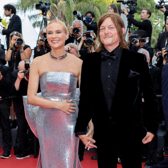 Diane Kruger et son compagnon Norman Reedus - Montée des marches pour la cérémonie de clôture du 75ème Festival International du Film de Cannes.