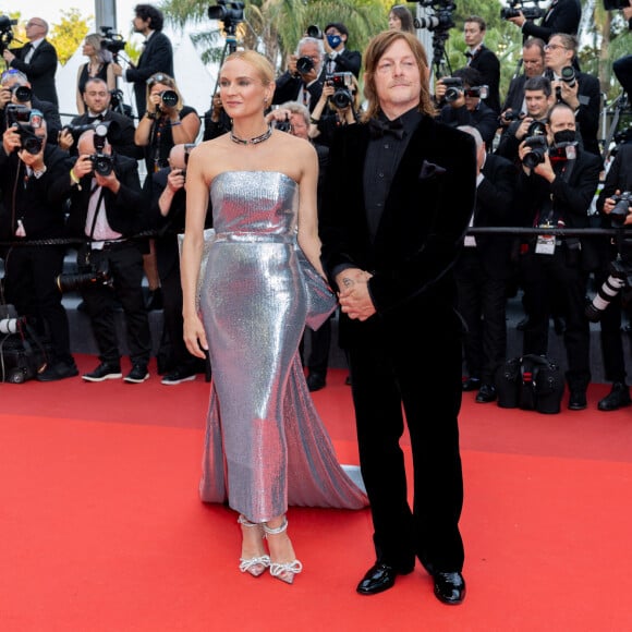 Diane Kruger et son compagnon Norman Reedus - Montée des marches pour la cérémonie de clôture du 75ème Festival International du Film de Cannes. Le 28 mai 2022 © Olivier Borde / Bestimage