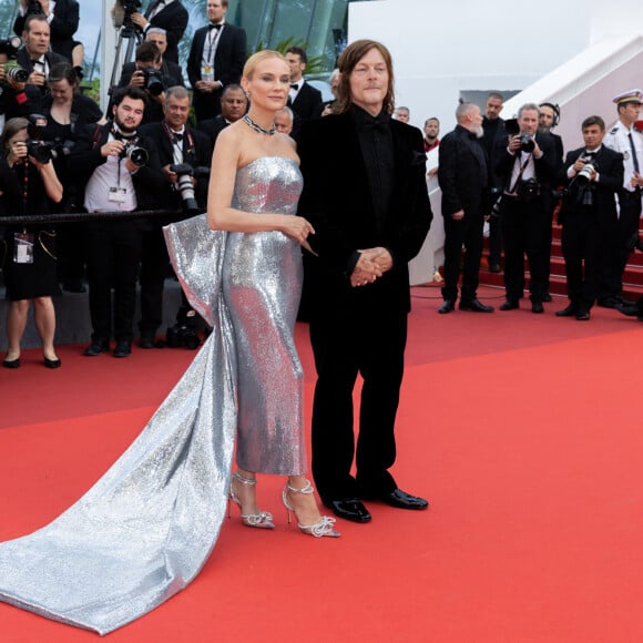 Diane Kruger et son compagnon Norman Reedus - Montée des marches pour la cérémonie de clôture du 75ème Festival International du Film de Cannes. Le 28 mai 2022 © Olivier Borde / Bestimage