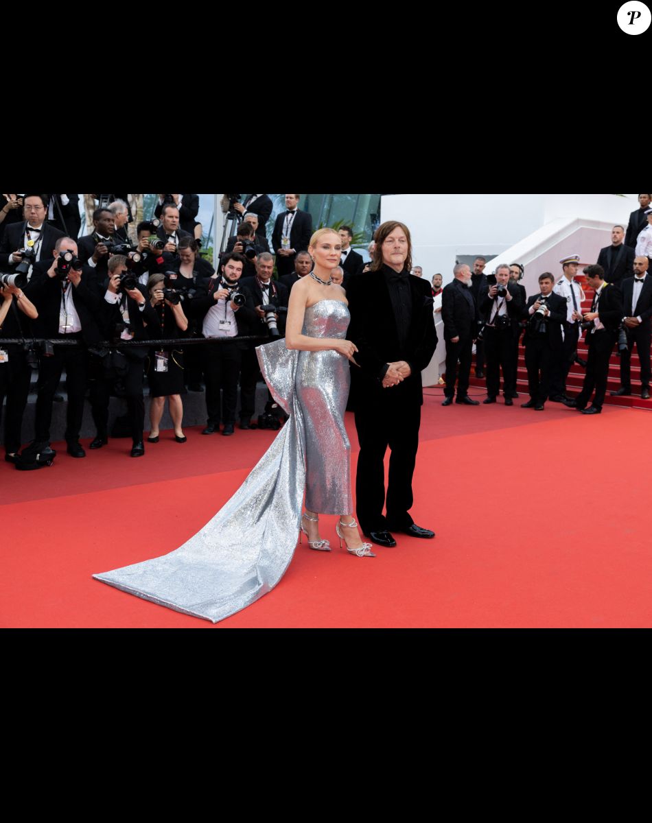 Diane Kruger et son compagnon Norman Reedus - Montée des marches pour la cérémonie de clôture du 75ème Festival International du Film de Cannes. Le 28 mai 2022 © Olivier Borde / Bestimage