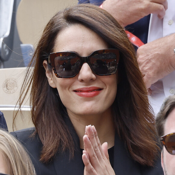 Sofia Essaïdi - People dans les tribunes lors des Internationaux de France de Tennis de Roland Garros 2022 à Paris le 29 mai 2022. © Cyril Moreau/Bestimage