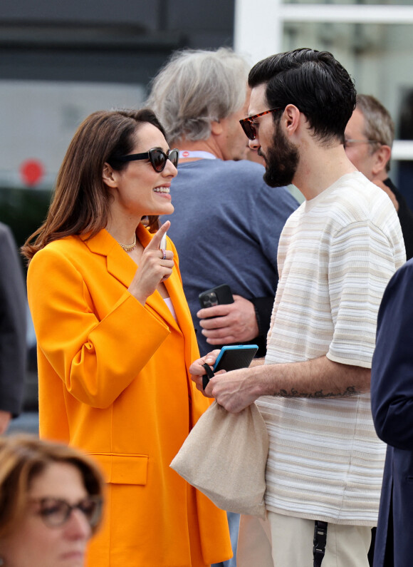 Sofia Essaïdi et son compagnon Adrien Galo au photocall du film "Nostalgia" lors du 75ème Festival International du Film de Cannes, le 25 mai 2022. © Dominique Jacovides / Bestimage
