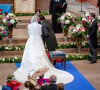 Mariage religieux de la princesse Amelie de Lowenstein-Wertheim-Freudenberg et Benedikt Schmid de Schmidsfelden à l'église évangélique Stiftskirche de Wertheim, Allemagne, le 28 mai 2022. 