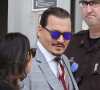 Johnny Depp sort du procès intenté contre son ex-femme, Amber Heard à Fairfax, Virginie, Etats-Unis.