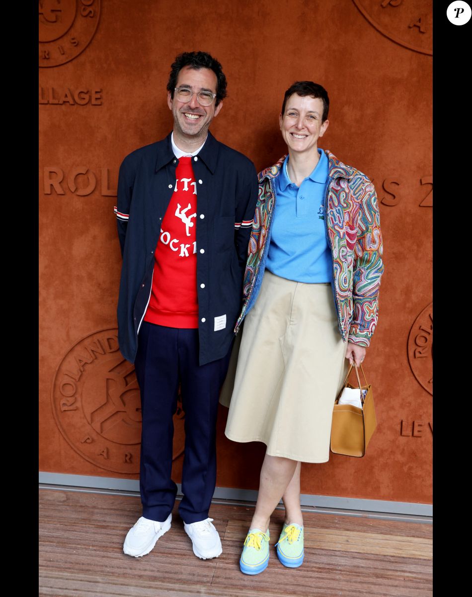 Sara Andelman et son mari Philip Andelman au village (jour 10) lors des Internationaux de France de Tennis de Roland Garros 2022 à Paris, France, le 31 mai 2022. © Dominique Jacovides/Bestimage