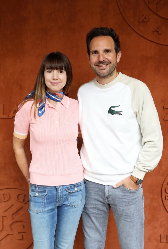 Delphine McCarty et son mari le chef pâtissier, Christophe Michalak au village (jour 10) lors des Internationaux de France de Tennis de Roland Garros 2022 à Paris, France, le 31 mai 2022. © Dominique Jacovides/Bestimage 