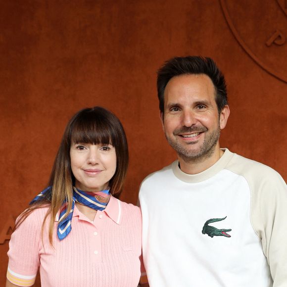 Delphine McCarty et son mari le chef pâtissier, Christophe Michalak au village (jour 10) lors des Internationaux de France de Tennis de Roland Garros 2022 à Paris, France, le 31 mai 2022. © Dominique Jacovides/Bestimage 