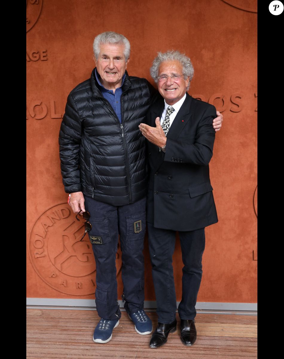 Claude Lelouch et Laurent Dassault au village (jour 10) lors des Internationaux de France de Tennis de Roland Garros 2022 à Paris, France, le 31 mai 2022. © Dominique Jacovides/Bestimage