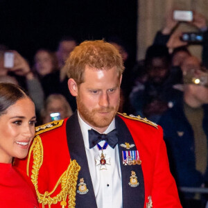 Le prince Harry, duc de Sussex, et Meghan Markle, duchesse de Sussex assistent au festival de musique de Mountbatten au Royal Albert Hall de Londres, Royaume Uni, le 7 mars 2020.