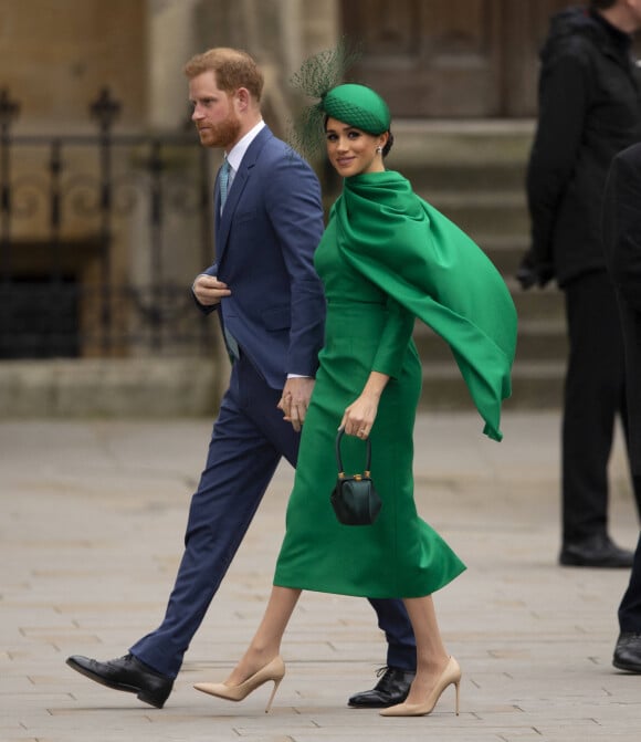 Le prince Harry, duc de Sussex, et Meghan Markle, duchesse de Sussex - La famille royale d'Angleterre lors de la cérémonie du Commonwealth en l'abbaye de Westminster à Londres. Le 9 mars 2020
