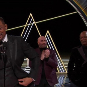 Will Smith, John Travolta, Samuel L. Jackson - 94e édition de la cérémonie des Oscars à Los Angeles. Le 27 mars 2022.