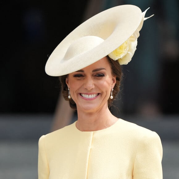 Kate Middleton - Sortie de la messe du jubilé, célébrée à la cathédrale Saint-Paul de Londres, le 3 juin 2022.