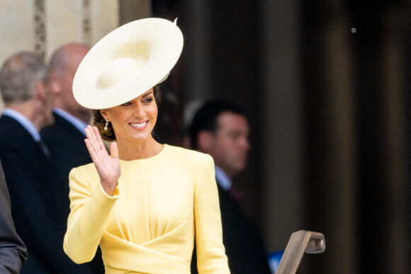 Kate Middleton - Messe célébrée à la cathédrale Saint-Paul de Londres, dans le cadre du jubilé de platine de la reine Elizabeth II. Londres, le 3 juin 2022.