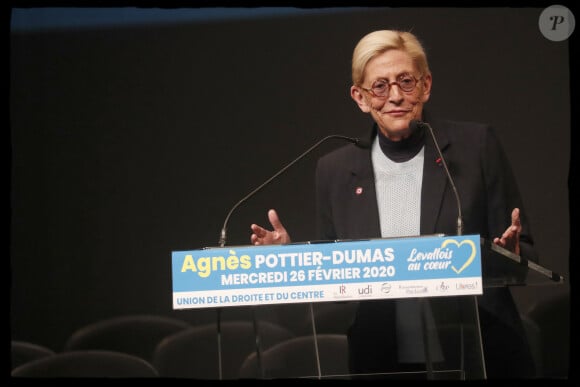 Isabelle Balkany - Réunion publique d'Agnès Pottier-Dumas pour la présentation de son programme et de ses colistiers. Levallois, Conservatoire Maurice Ravel, le 26 février 2020.