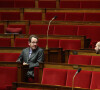 Gilles Legendre et Stanislas Guerini - Coronavirus (COVID-19) : débat de la loi d'urgence à l'Assemblée Nationale à Paris le 23 mars 2020. © Ludovic Marin / Pool / Bestimage 