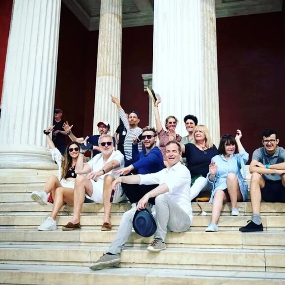 La bande des Grosses Têtes en voyage à Athènes à l'invitation de Laurent Ruquier. Juin 2022.
