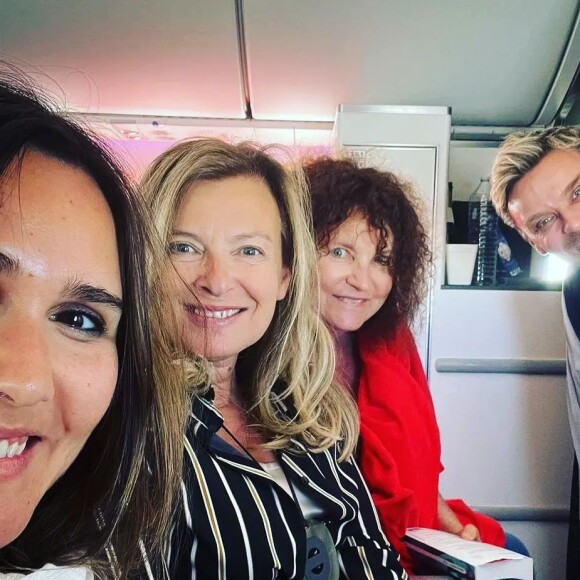 Joyce Jonathan, Valérie Trieweiler, Valérie Mairesse et Jeanfi Janssens - La bande des Grosses Têtes en voyage à Athènes à l'invitation de Laurent Ruquier. Juin 2022.