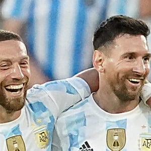 Quintuplé de Lionel Messi lors du match amical Argentine - Estonie (5 - 0) à Pampelune, le 5 juin 2022.