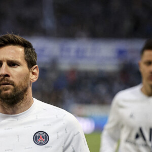 Lionel messi - Match de Ligue 1 Uber Eats "Strasbourg - PSG (3-3)" au stade de la Meinau, le 29 avril 2022.