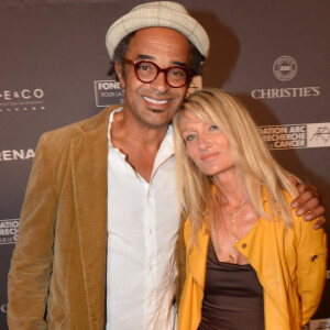 Exclusif - Yannick Noah et sa femme Isabelle Camus lors du dîner de la fondation ARC au restaurant de l'hôtel The Peninsula à Paris le 10 octobre 2016. © Rachid Bellak / Bestimage 