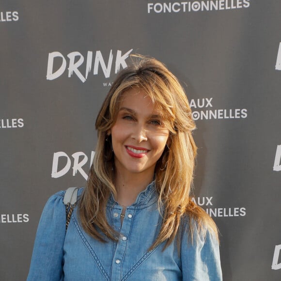 Exclusif - Ophélie Meunier - Soirée de lancement de la gamme de boissons "Drink Waters" au restaurant Créatures sur le rooftop des Galeries Lafayette à Paris le 9 mai 2022. © Clovis-Bellak/Bestimage 