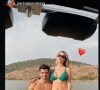 Enzo Zidane et sa fiancée Karen Goncalves en vacances.