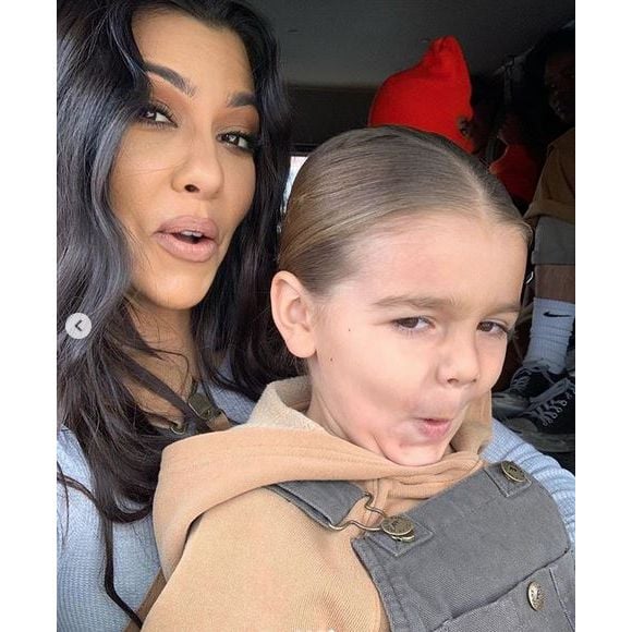 Kourtney Kardashian et son fils Reign. Décembre 2019.