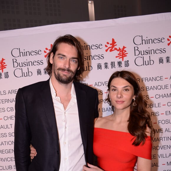 Camille Lacourt et sa compagne Alice Detollenaere (Miss Bourgogne 2010) lors du déjeuner d'affaires "Edition Spéciale Femmes" de la 5ème édition du Chinese Business Club à l'occasion de la journée internationales des droits des femmes au Pavillon Cambon Potel et Chabot, à Paris, France, le 9 mars 2020. © Rachid Bellak/Bestimage 