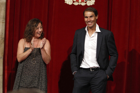 Rafael "Rafa" Nadal lors d'une cérémonie de reconnaissance de sa carrière sportive après avoir remporté son 14ème Roland Garros, au Consolat de Mar, à Palma de Majorque, Espagne, le 15 juin 2022.