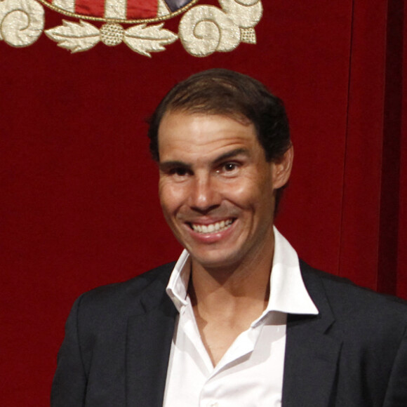 Rafael "Rafa" Nadal lors d'une cérémonie de reconnaissance de sa carrière sportive après avoir remporté son 14ème Roland Garros, au Consolat de Mar, à Palma de Majorque, Espagne, le 15 juin 2022.