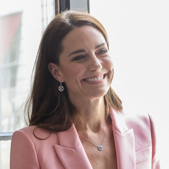 Catherine (Kate) Middleton, duchesse de Cambridge, et le Royal Foundation Centre for Early Childhood organisent une table ronde à la Royal Institution de Londres, le 16 juin 2022. 