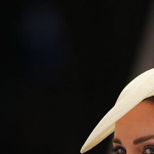 Catherine (Kate) Middleton, duchesse de Cambridge, - Les membres de la famille royale et les invités à la sortie de la messe du jubilé, célébrée à la cathédrale Saint-Paul de Londres, Royaume Uni, le 3 juin 2022.