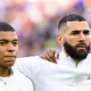 Karim Benzema, Kylian Mbappé - Match de la 4ème journée de la Ligue des Nations entre la France et la Croatie au Stade de France à Saint-Denis le 13 juin 2022.