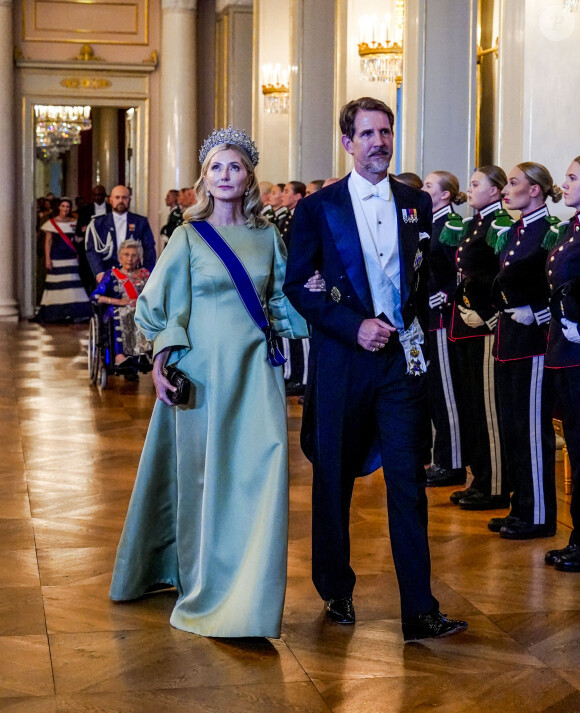 Le prince Pavlos de Grèce, et La princesse Marie Chantal de Grèce lors du dîner de gala pour célébrer le 18ème anniversaire de la princesse Ingrid Alexandra au Palais d'Oslo, Norvège, le 17 juin 2022. © NTB/Zuma Press/Bestimage 