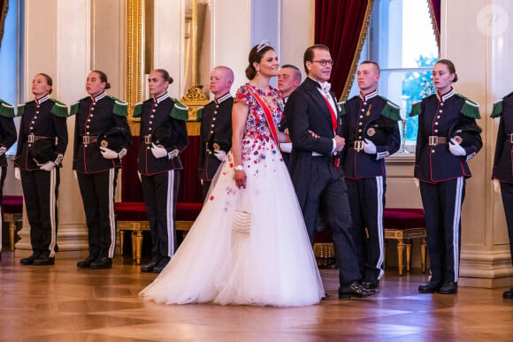 La princesse Victoria de Suède et Le prince Daniel de Suède lors du dîner de gala pour célébrer le 18ème anniversaire de la princesse Ingrid Alexandra au Palais d'Oslo, Norvège, le 17 juin 2022. © NTB/Zuma Press/Bestimage 