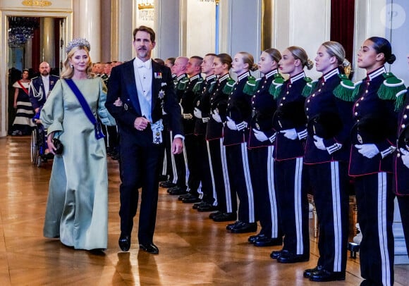 Le prince Pavlos de Grèce, et La princesse Marie Chantal de Grèce lors du dîner de gala pour célébrer le 18ème anniversaire de la princesse Ingrid Alexandra au Palais d'Oslo, Norvège, le 17 juin 2022. © NTB/Zuma Press/Bestimage 