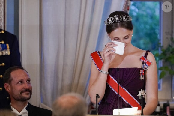 La princesse Ingrid Alexandra de Norvège et Le prince Haakon de Norvège lors du dîner de gala pour célébrer le 18ème anniversaire de la princesse Ingrid Alexandra au Palais d'Oslo, Norvège, le 17 juin 2022. © NTB/Zuma Press/Bestimage 