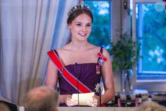 La princesse Ingrid Alexandra de Norvège lors du dîner de gala pour célébrer ses 18 ans au Palais d'Oslo © NTB/Zuma Press/Bestimage 