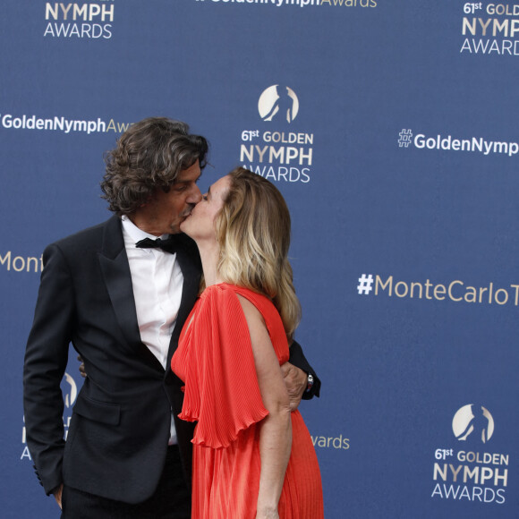 Vahina Giocante et son compagnon François Chopard - Cérémonie de clotûre du 61e Festival de Télévision de Monte Carlo, le 21 juin 2022. © Denis Guignebourg/Bestimage