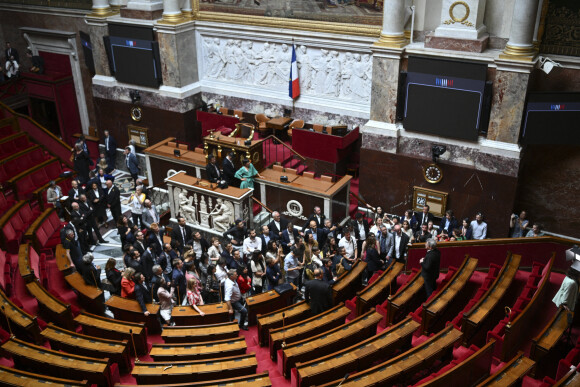 Le groupe Nupes dans l'Hémicycle - Arrivées des députés à l'Assemblée Nationale à Paris après les élections législatives le 21 juin 2022. © JB Autissier / Panoramic / Bestimage